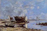 Boudin, Eugene - Plougastel, the Ferry Passage